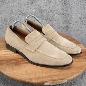 Men's Tan Suede Nicasio Loafer Robert Talbott Size 8.5 M